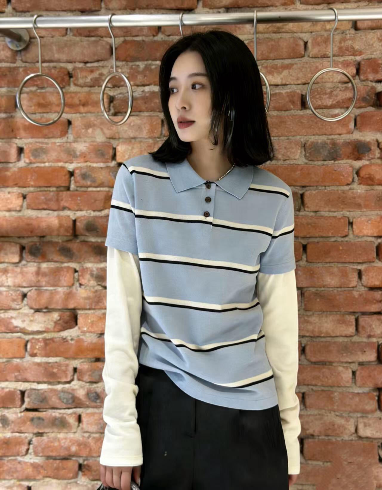 Spring 2026 Women s Striped Polo Collar Two-Piece Knit Pullover: Slimming, Versatile Casual Top One Size
Spring 2026 Women s Striped Polo Collar Two-Piece Knit Pullover: Slimming, Versatile Casual Top One Size