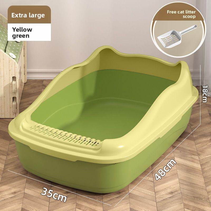 High Fence Large Cat Litter Box Pet Supplies Plastic Extra Large Semi-closed Splash-proof Kitten Feces Box Free cat litter scoop
High Fence Large Cat Litter Box Pet Supplies Plastic Extra Large Semi-closed Splash-proof Kitten Feces Box Free cat litter scoop