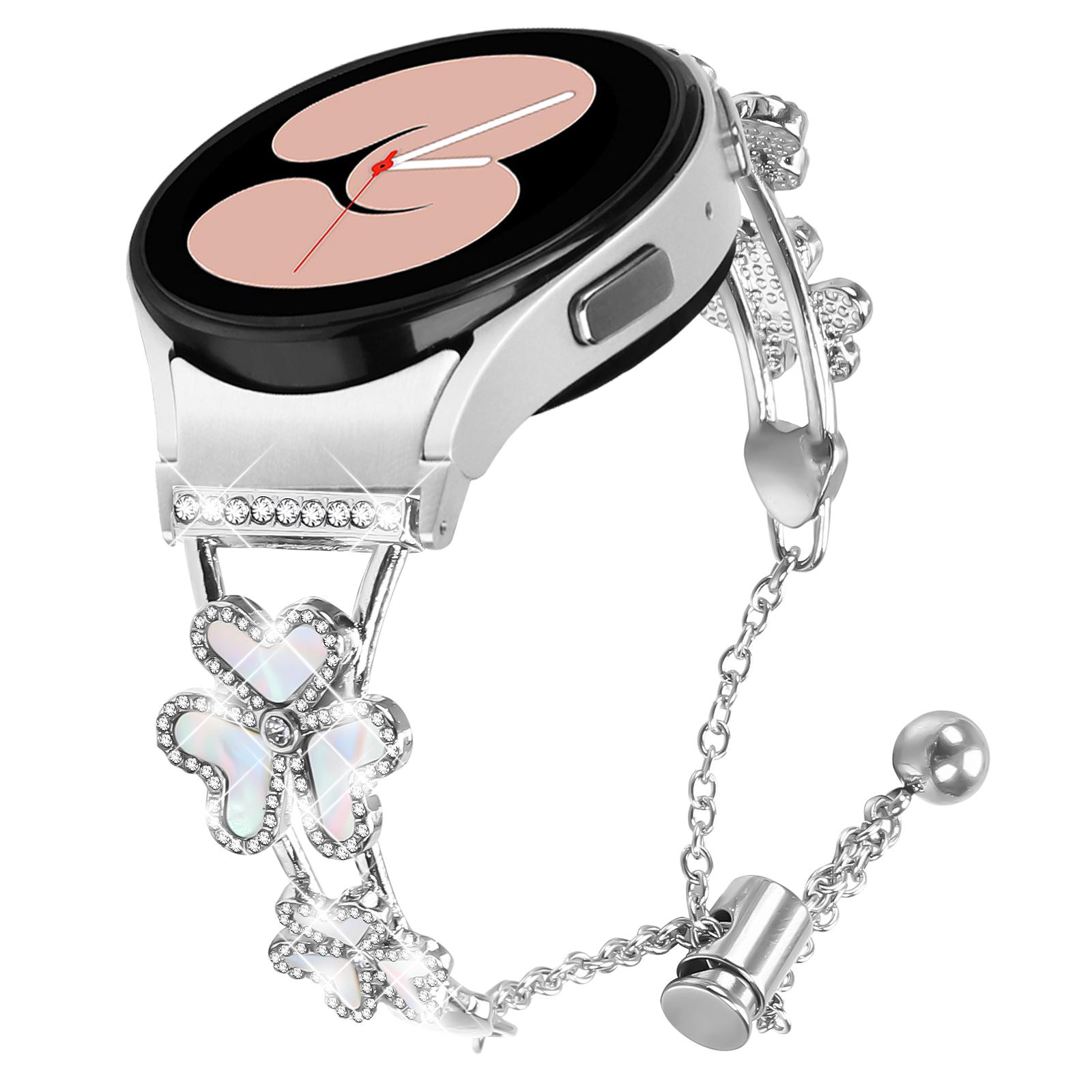 Metal Band with Quick Release Connector For Samsung Galaxy Watch6 44mm/40mm/Watch6 Classic 47mm/43mm Heart Clover Decor Watch Strap Silver
Metal Band with Quick Release Connector For Samsung Galaxy Watch6 44mm/40mm/Watch6 Classic 47mm/43mm Heart Clover Decor Watch Strap Silver