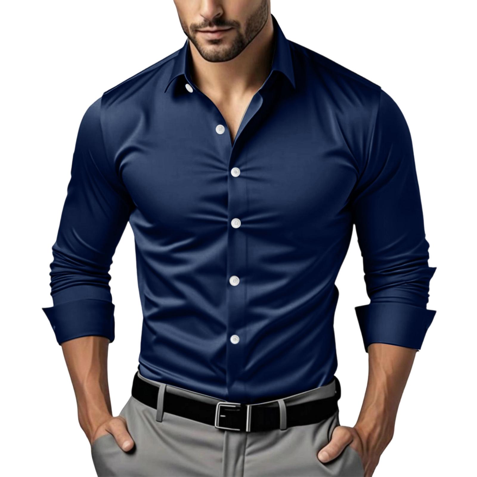 Men s Casual -color Business Shirt - Men s Long-sleeved Collar Button-up Shirt XL
Men s Casual -color Business Shirt - Men s Long-sleeved Collar Button-up Shirt XL