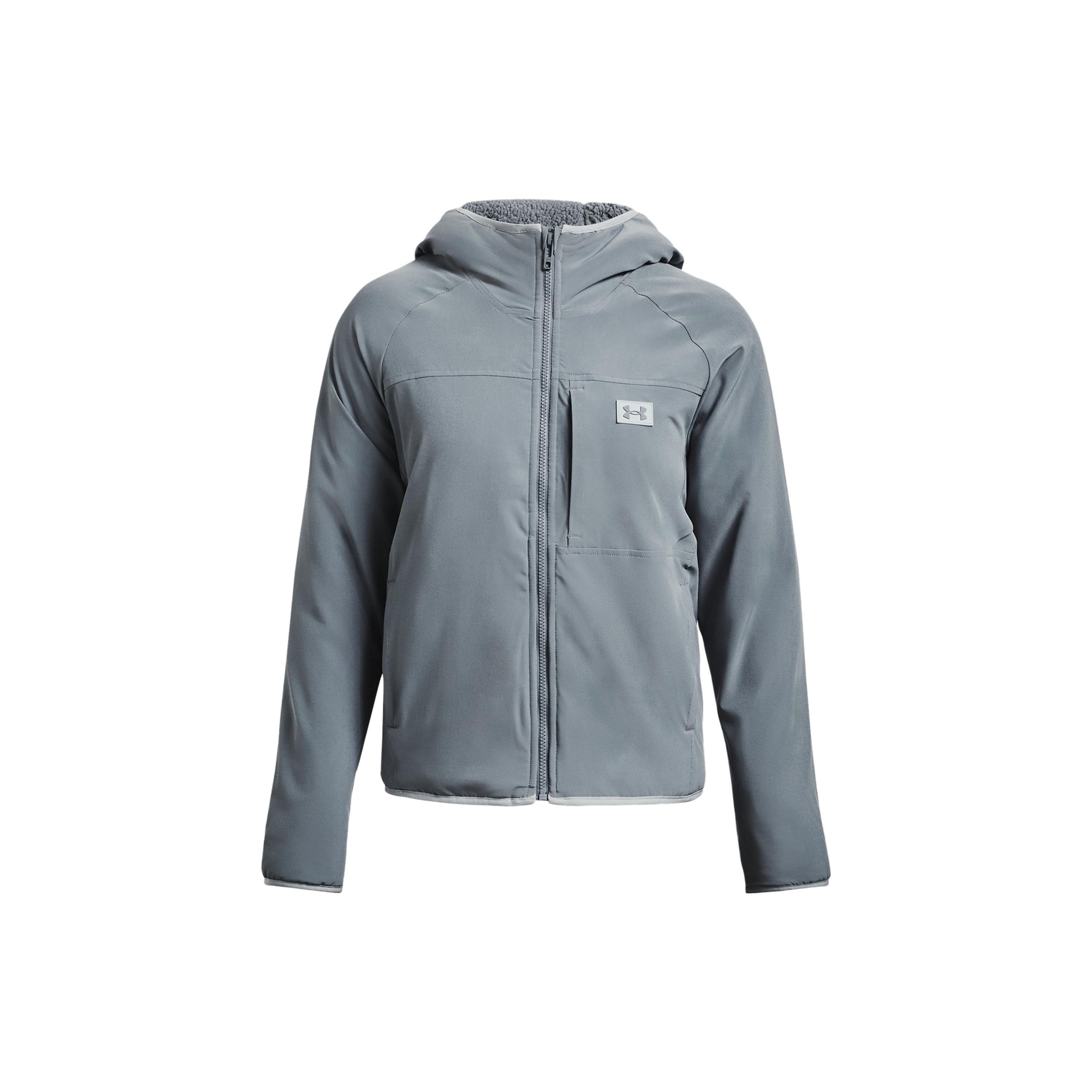 Under Armour UA Latitude Logo Print Fleece Hooded Long Sleeve Jacket Women jackets Gray 1373289-002 XS
Under Armour UA Latitude Logo Print Fleece Hooded Long Sleeve Jacket Women jackets Gray 1373289-002 XS