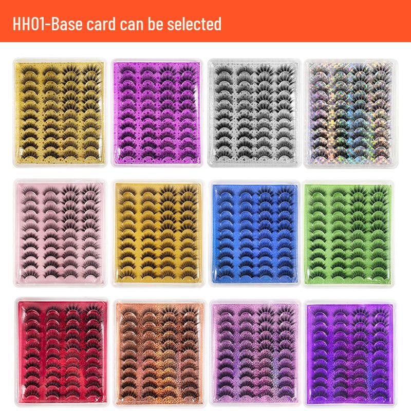 Natural Style Handmade False Eyelashes Set - Thick, Realistic, Synthetic Fiber, Multi-pair 20 pairs
Natural Style Handmade False Eyelashes Set - Thick, Realistic, Synthetic Fiber, Multi-pair 20 pairs