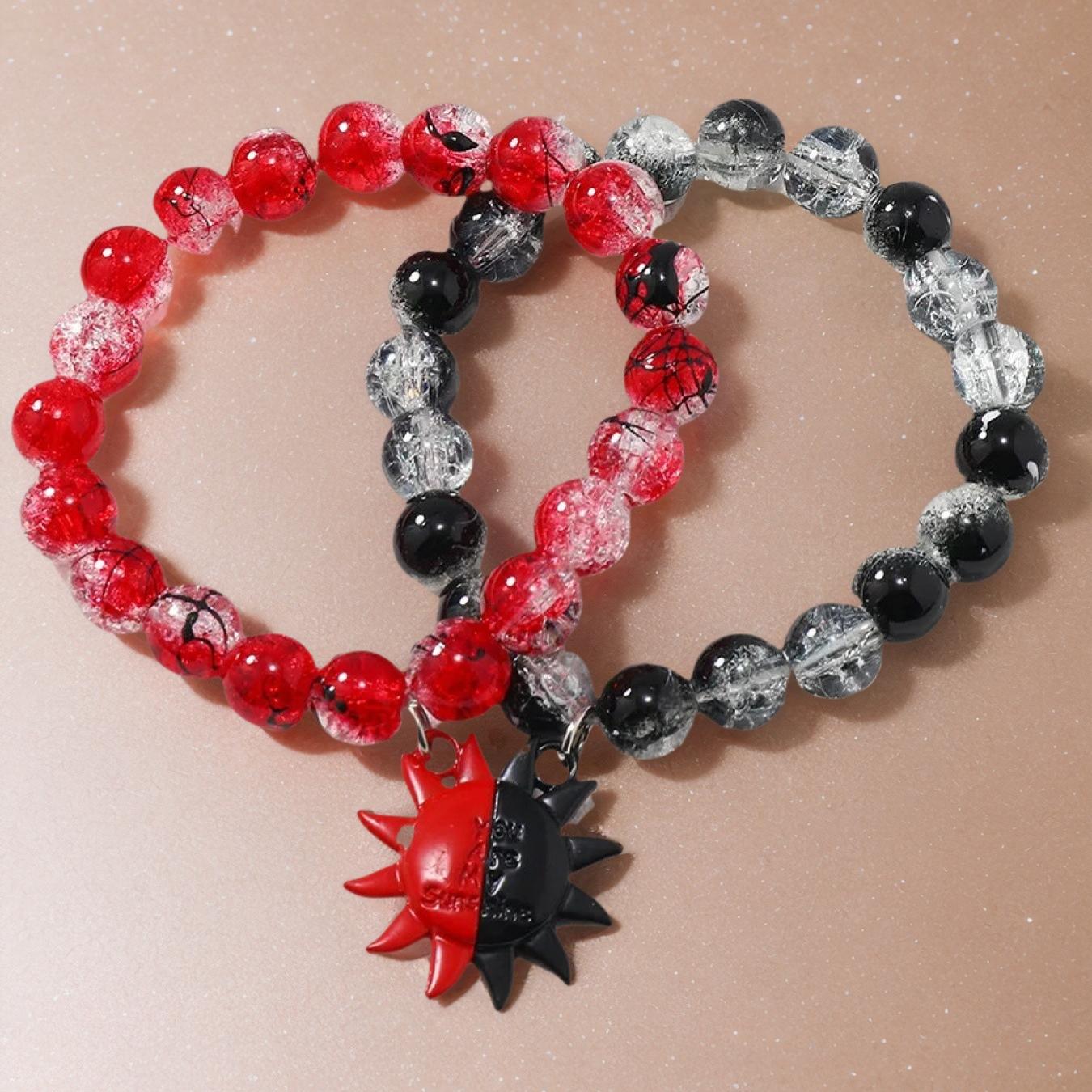 Valentine s Day Black and Red Couple Bracelet, Gothic Style Love Pendant Couple Magnetic Bracelet 2 Pcs Bracelets D
Valentine s Day Black and Red Couple Bracelet, Gothic Style Love Pendant Couple Magnetic Bracelet 2 Pcs Bracelets D