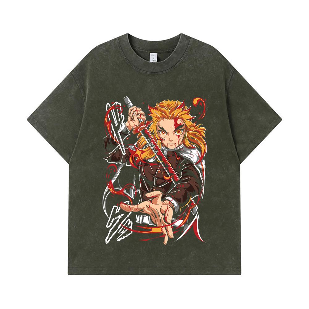 275 GSM Washed T-shirts 100% Cotton Demon Slayer V85 Rengoku Print Unisex Heavy Cotton T Shirt S армия зеленый
275 GSM Washed T-shirts 100% Cotton Demon Slayer V85 Rengoku Print Unisex Heavy Cotton T Shirt S армия зеленый
