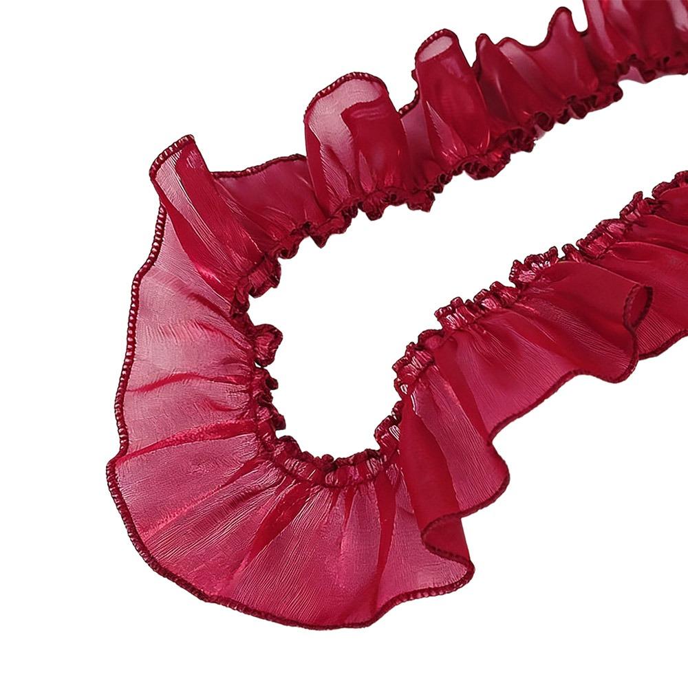 New 5cm Wide Satin Ribbon Trim Satin Ruffled Edge Pleated Lace Trim Pleated DIY Lolita Dress Trim Dress Decoration вина червоного кольору
New 5cm Wide Satin Ribbon Trim Satin Ruffled Edge Pleated Lace Trim Pleated DIY Lolita Dress Trim Dress Decoration вина червоного кольору