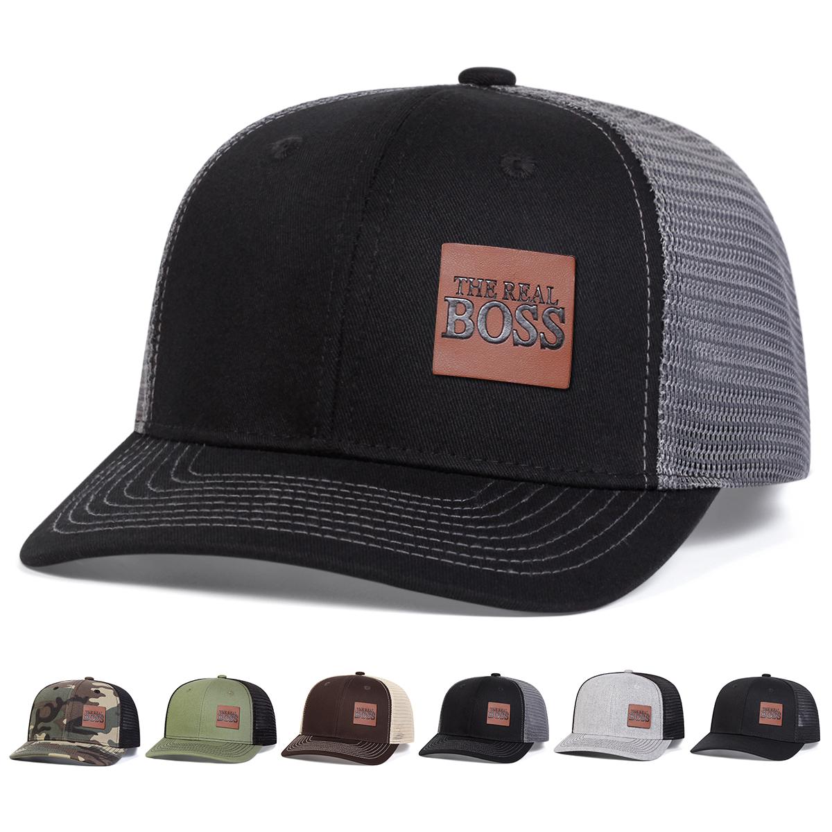 Unisex THE REAL BOSS Letter Leather Label Baseball Net Caps Spring Summer Outdoor Adjustable Casual Hats Dad Hat Sunscreen Hat
Unisex THE REAL BOSS Letter Leather Label Baseball Net Caps Spring Summer Outdoor Adjustable Casual Hats Dad Hat Sunscreen Hat