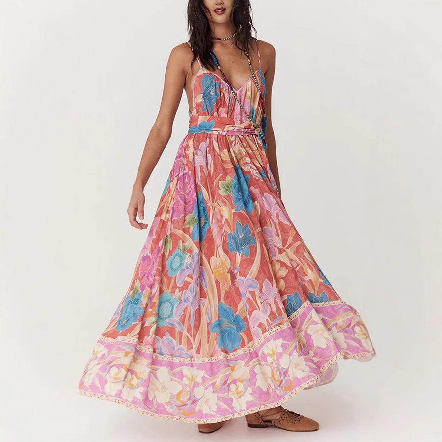 2026 European Summer Spaghetti Strap Print Dress - Casual, Loose Vacation Dress for Women XL
2026 European Summer Spaghetti Strap Print Dress - Casual, Loose Vacation Dress for Women XL