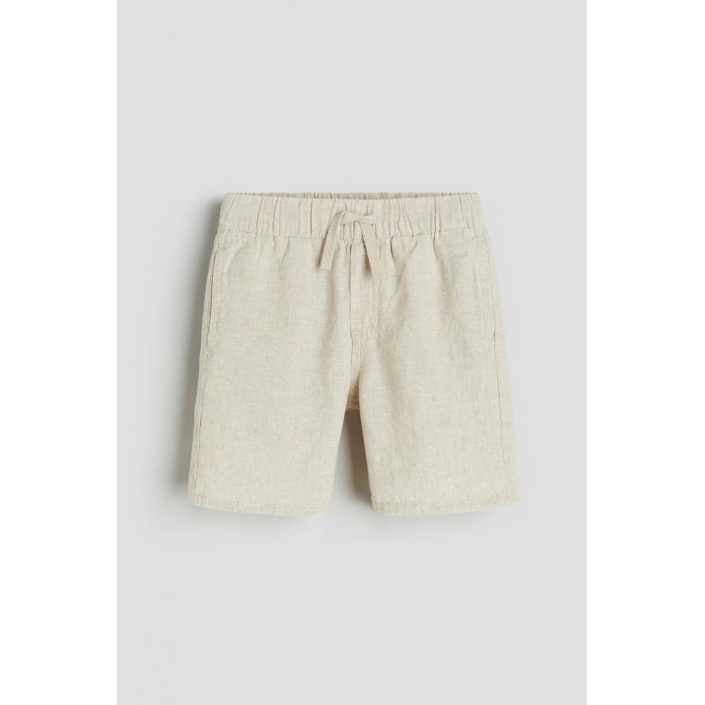 Шорты без застежки из льняной смеси HM Светло-бежевые
Шорты без застежки из льняной смеси HM Светло-бежевые