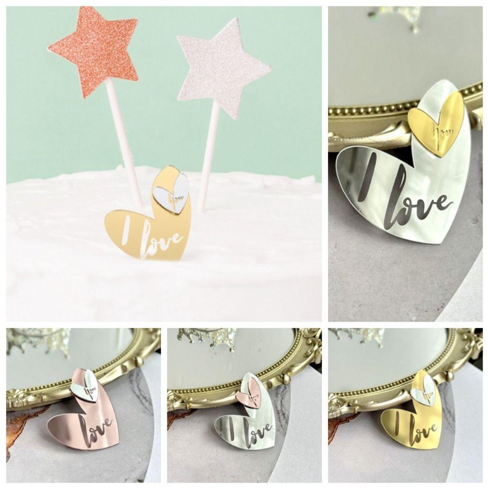Double-colored Heart-shaped Cake Decoration Romantic Cupcake Insertion Tool Birthday розового золота/серебряный
Double-colored Heart-shaped Cake Decoration Romantic Cupcake Insertion Tool Birthday розового золота/серебряный