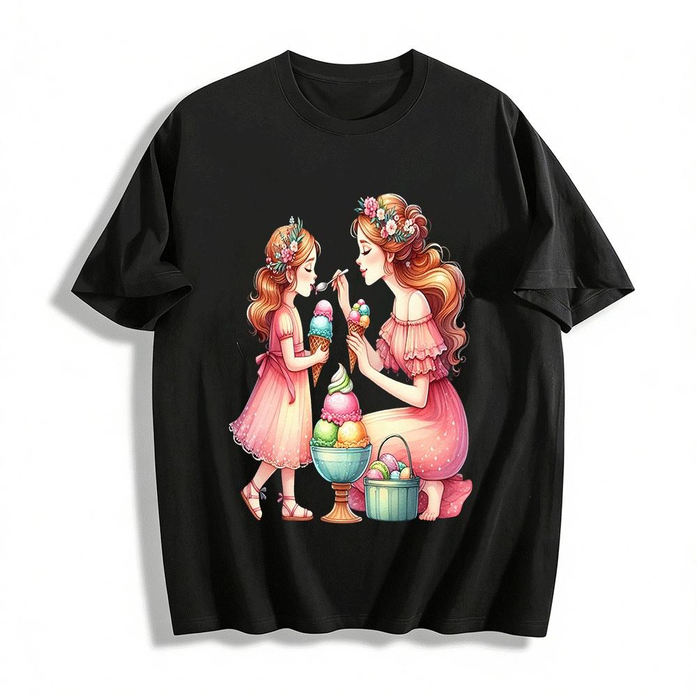 Mother Daughter Sweet Ice Cream Print Matching Dresses Pure cotton T-shirt 6XL
Mother Daughter Sweet Ice Cream Print Matching Dresses Pure cotton T-shirt 6XL