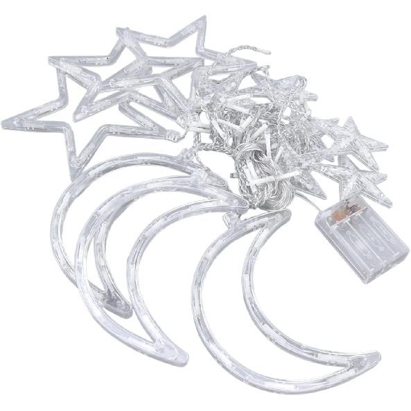 Star Moon Curtain String Lights Romantic Ambience Battery Powered 126 LED Ramadan Curtain Lights for Window Wall Home Decoration
Star Moon Curtain String Lights Romantic Ambience Battery Powered 126 LED Ramadan Curtain Lights for Window Wall Home Decoration