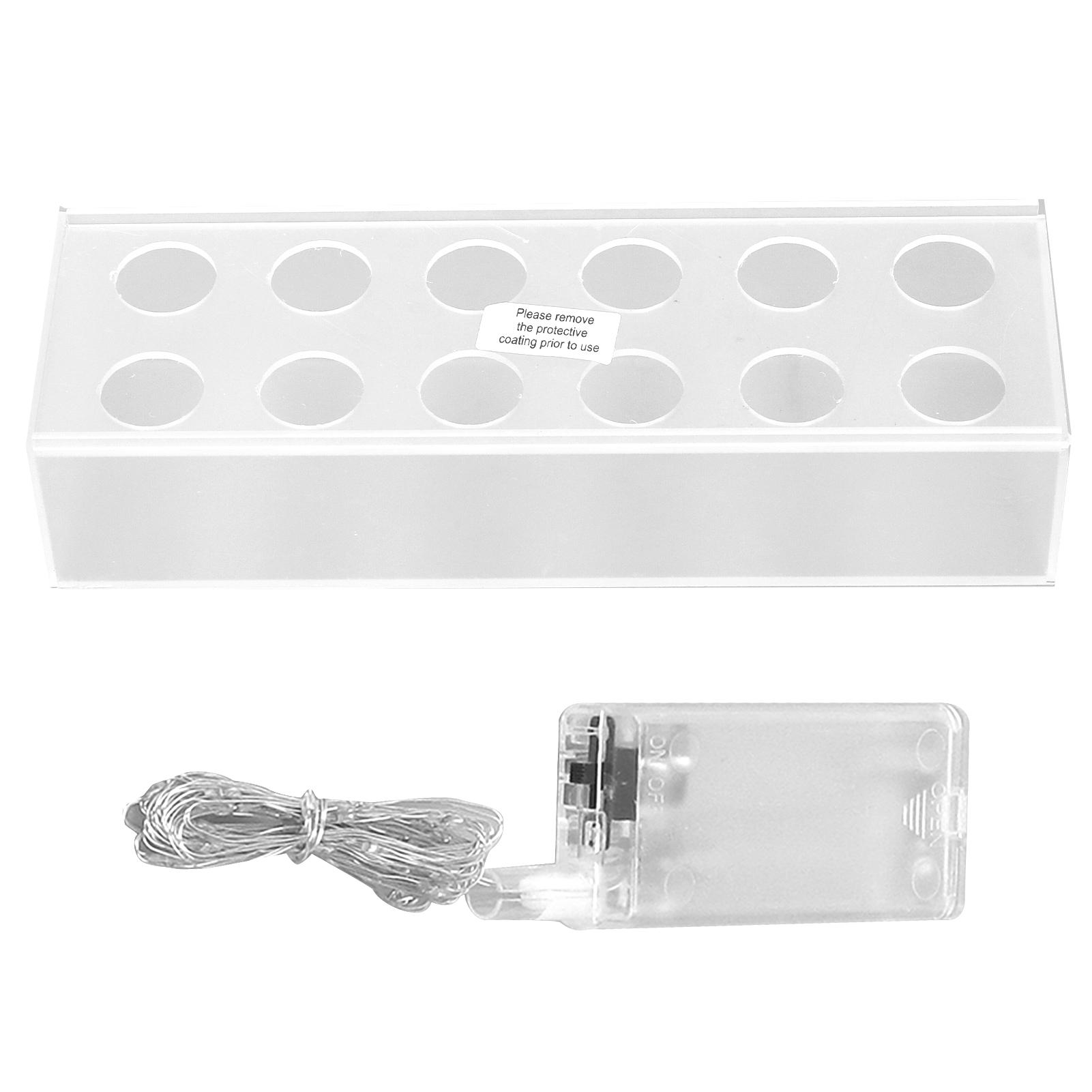 Acrylic Flower Vase Long Rectangle Transparent Modern Vase 12 Hole Flower Box with LED Lights
Acrylic Flower Vase Long Rectangle Transparent Modern Vase 12 Hole Flower Box with LED Lights