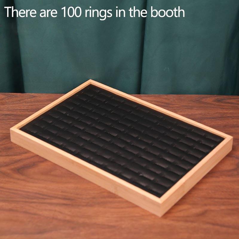 Bamboo Wood Velvet 100 Digit Ring Display Tray Stud Earrings Jewelry Storage Plate Jewellery Counter Showcase Props JJH05
Bamboo Wood Velvet 100 Digit Ring Display Tray Stud Earrings Jewelry Storage Plate Jewellery Counter Showcase Props JJH05