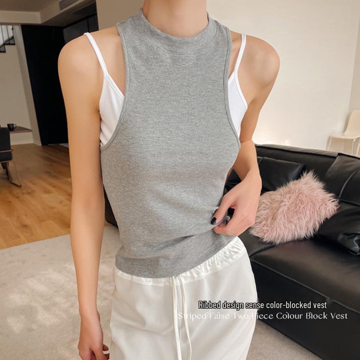 Fashionable Ribbed Women s Faux Two-Piece Vest: Soft, Skin-Friendly, High-Elastic, Comfortable, Breathable, Versatile Camisole One Size
Fashionable Ribbed Women s Faux Two-Piece Vest: Soft, Skin-Friendly, High-Elastic, Comfortable, Breathable, Versatile Camisole One Size