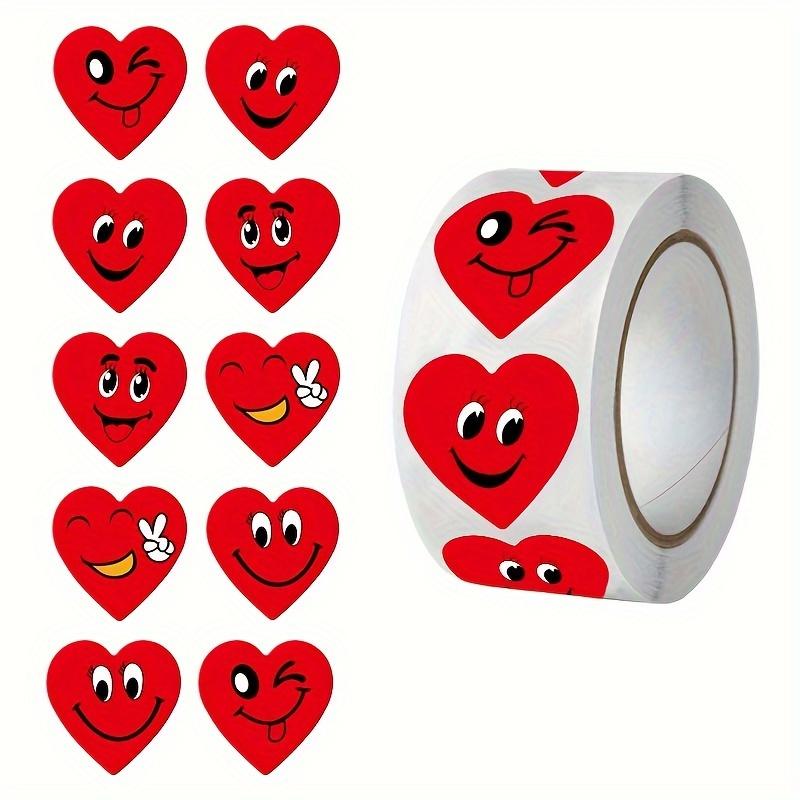 500pcs Red Heart Self-Adhesive Sealing Stickers with Smile Faces, Paper Gift Tag Labels for Envelopes, and Gift Box Decoration
500pcs Red Heart Self-Adhesive Sealing Stickers with Smile Faces, Paper Gift Tag Labels for Envelopes, and Gift Box Decoration