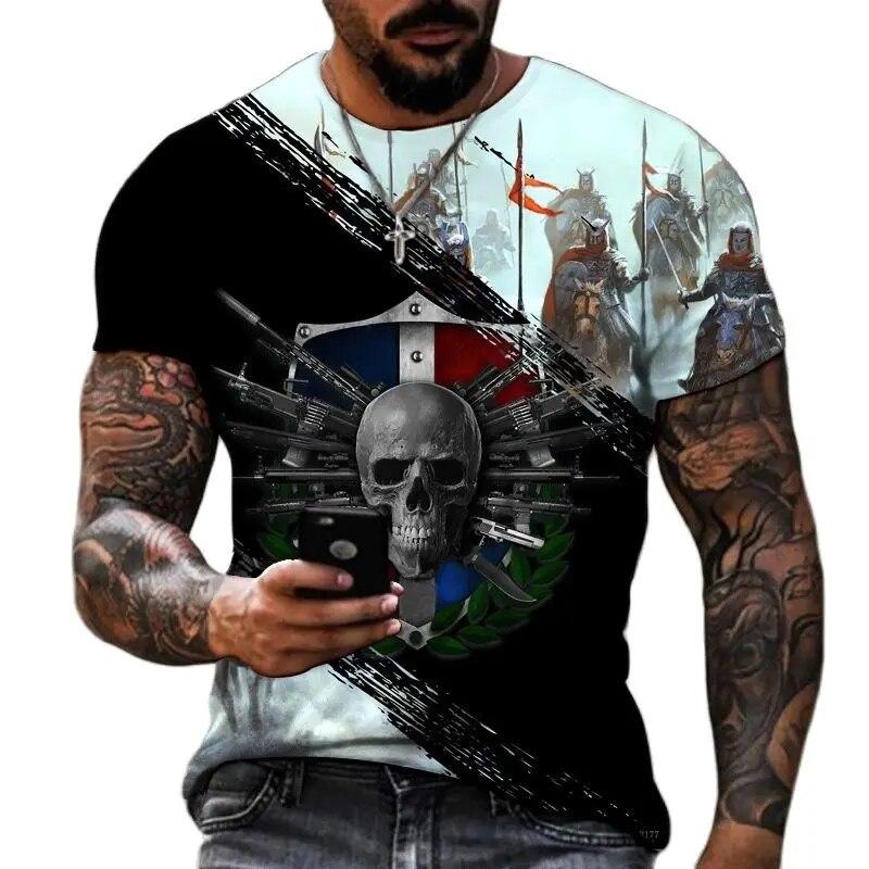 3D Vintage Crusaders T Shirts For Men Knights Printed Crew Neck Short Sleeve Oversized Samurai Tops Tee Shirt Boys Skull Clothes
3D Vintage Crusaders T Shirts For Men Knights Printed Crew Neck Short Sleeve Oversized Samurai Tops Tee Shirt Boys Skull Clothes
