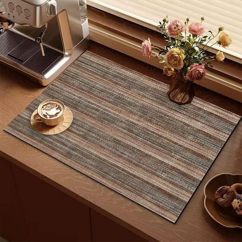 Modern Minimalist Lines Diatom Mud Dish Drying Mat Super Absorbent NonSlip Kitchen Drain Pad for Tableware Coffee Machine Decor (as the picture,20x30cm)
Modern Minimalist Lines Diatom Mud Dish Drying Mat Super Absorbent NonSlip Kitchen Drain Pad for Tableware Coffee Machine Decor (as the picture,20x30cm)