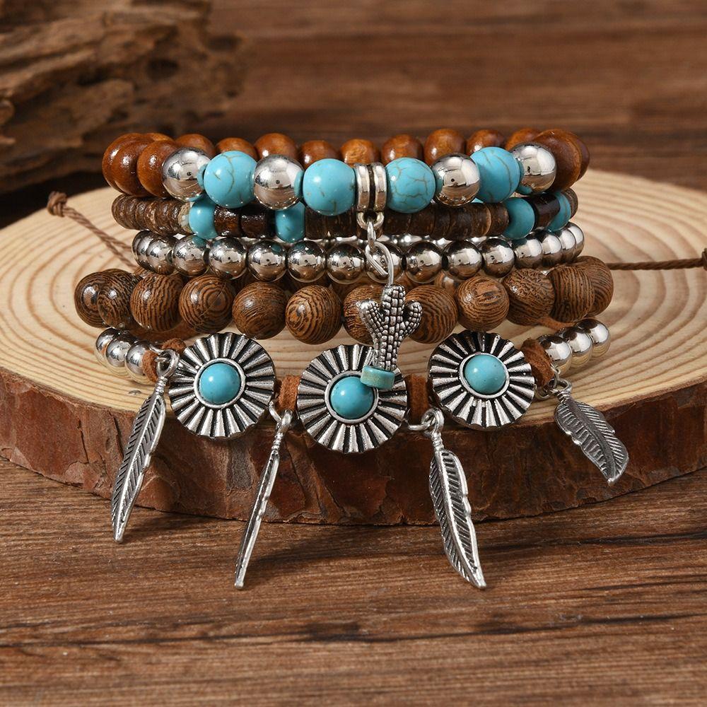 4 шт./набор браслетов Charm Bohemian Stackable Trendying Bohemian Beads Girls Gift style A
4 шт./набор браслетов Charm Bohemian Stackable Trendying Bohemian Beads Girls Gift style A