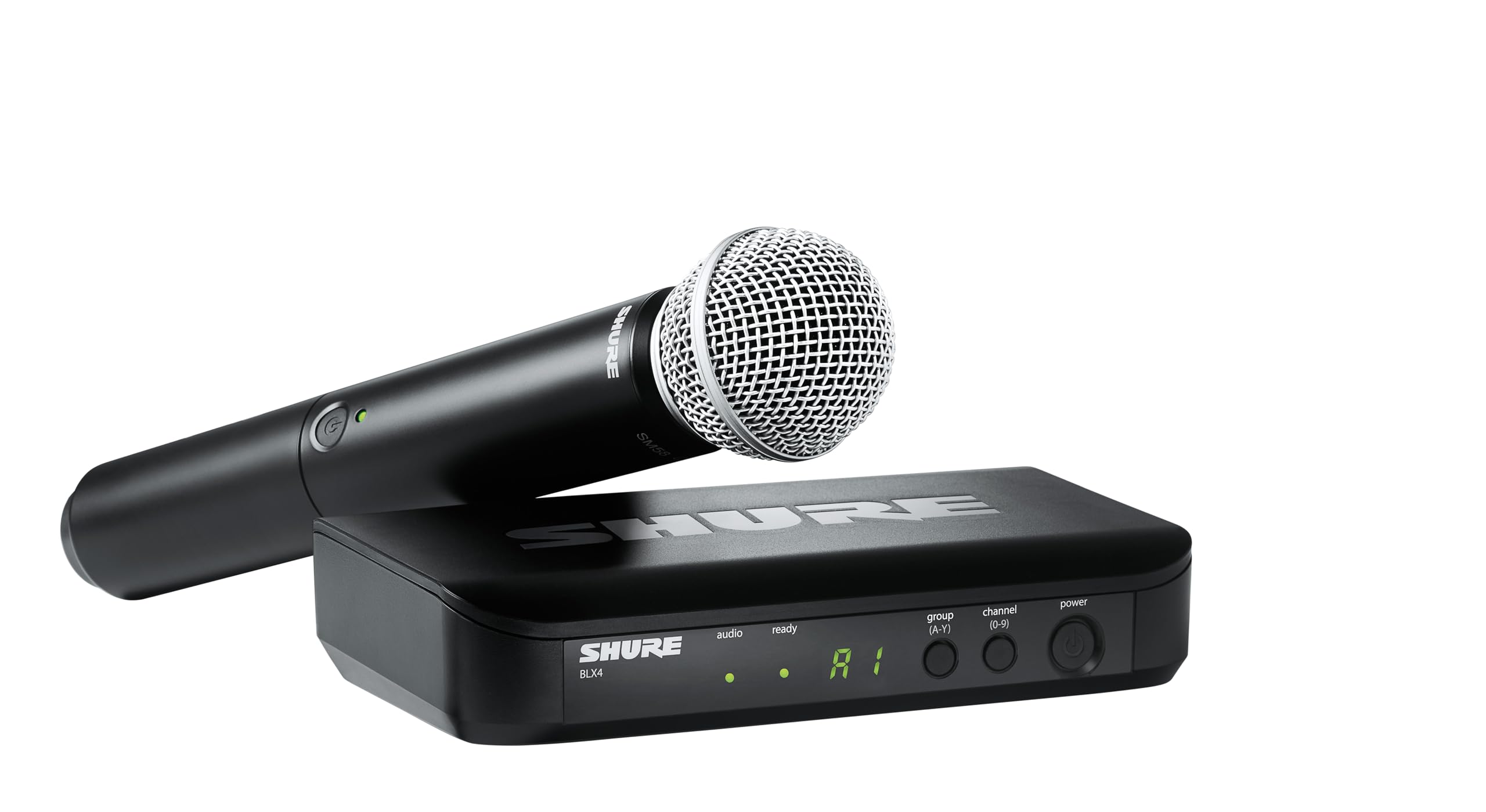 SHURE Бездротова мікрофонна система Ручний динамічний мікрофон BLX4 Приймач Професійні характеристики Співачка Вокал Виконання Жива подія чорний
SHURE Бездротова мікрофонна система Ручний динамічний мікрофон BLX4 Приймач Професійні характеристики Співачка Вокал Виконання Жива подія чорний