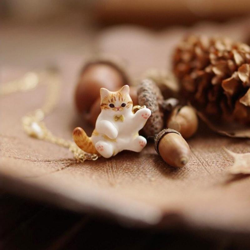 Cute Simulation Dripping Oil Tabby Cat Siamese Cat Orange Cat Animal Series Pendant Necklace for Women Stainless Steel Jewelry 45cm 5cm
Cute Simulation Dripping Oil Tabby Cat Siamese Cat Orange Cat Animal Series Pendant Necklace for Women Stainless Steel Jewelry 45cm 5cm