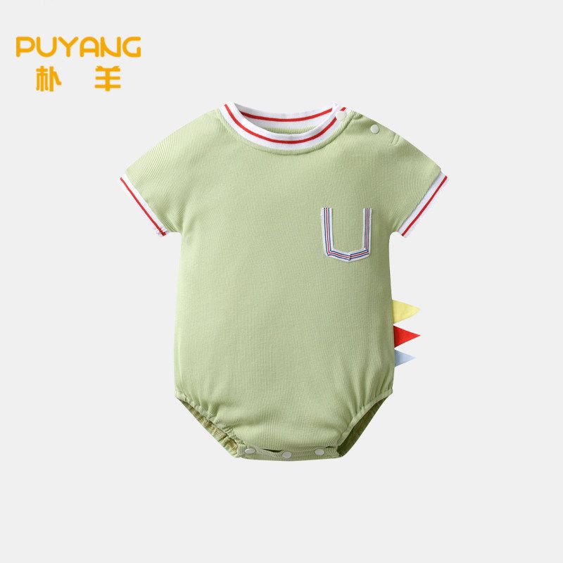 Baby Romper Summer Outfit New Style Unisex Short-Sleeve Korean Style Triangle Romper Dinosaur One-Piece Crawling Suit Green 59
Baby Romper Summer Outfit New Style Unisex Short-Sleeve Korean Style Triangle Romper Dinosaur One-Piece Crawling Suit Green 59