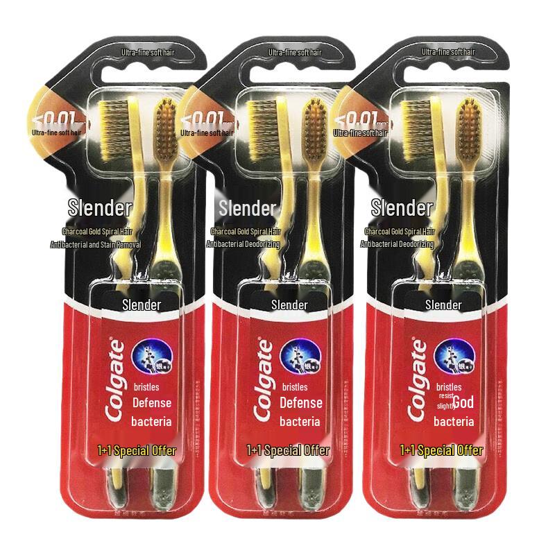 Colgate Slim Soft Charcoal Gold Toothbrush 6-Pack
Colgate Slim Soft Charcoal Gold Toothbrush 6-Pack