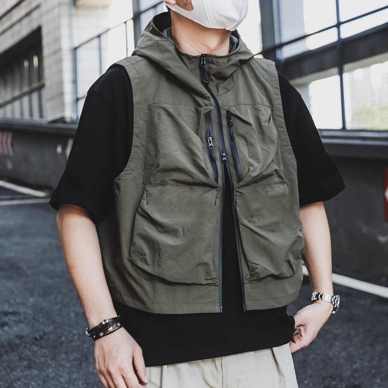 Short Japanese Style Outdoor Fishing Hooded Vest Unisex Waterproof Workwear Jacket Youth Summer Casual Color Vest 2XL
Short Japanese Style Outdoor Fishing Hooded Vest Unisex Waterproof Workwear Jacket Youth Summer Casual Color Vest 2XL