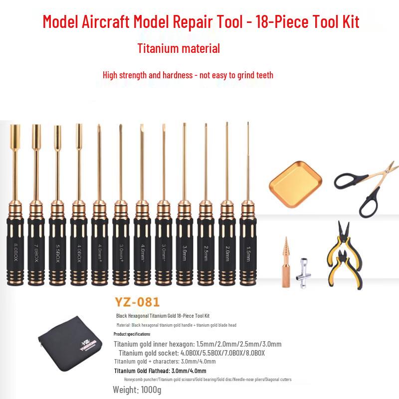 Moustache 18-Piece Titanium FPV Drone Tool Kit
Moustache 18-Piece Titanium FPV Drone Tool Kit