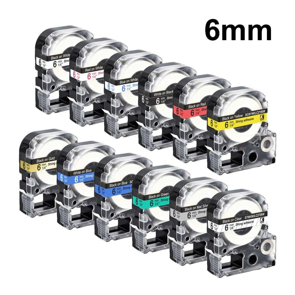 5 пакетів 6 мм багатоколірних етикеток, сумісних Epson Label Tape SS6KW LC-2WBN9 SC6YW SC6BW SC6RW для принтера kingjim Epson LW300 LW400 5pcs white on clear
5 пакетів 6 мм багатоколірних етикеток, сумісних Epson Label Tape SS6KW LC-2WBN9 SC6YW SC6BW SC6RW для принтера kingjim Epson LW300 LW400 5pcs white on clear