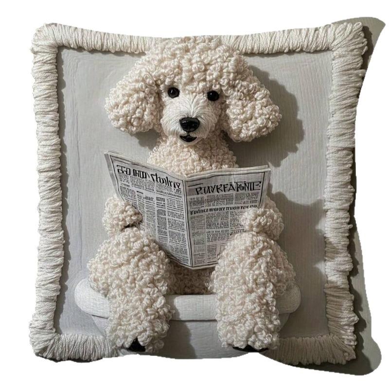 Newspaper-Reading Dog Pillow Cover Soft Skin-Friendly Short Plush Sofa Decorative Cushion Case Coreless Cute Cartoon Throw
Newspaper-Reading Dog Pillow Cover Soft Skin-Friendly Short Plush Sofa Decorative Cushion Case Coreless Cute Cartoon Throw