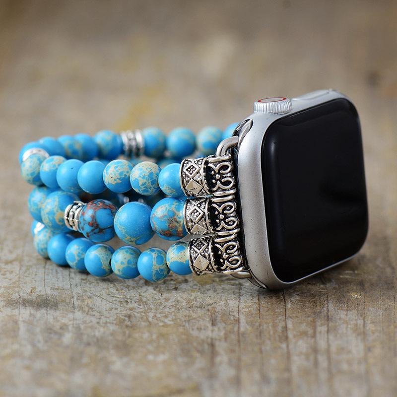 7-Color Handmade Stretch Apple Smart Watch With Bracelet Synthetic Emperor Stone Jewelry 42-45mm large size
7-Color Handmade Stretch Apple Smart Watch With Bracelet Synthetic Emperor Stone Jewelry 42-45mm large size