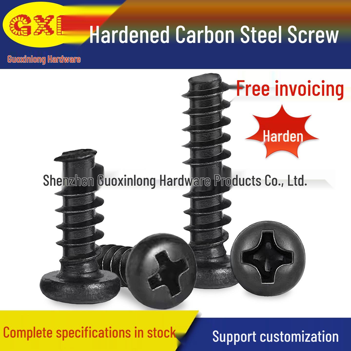 Carbon Steel Black Self-Tapping Screws with Round Head - Available in Sizes PB1M1.2 to M4 1*4 1000 pcs
Carbon Steel Black Self-Tapping Screws with Round Head - Available in Sizes PB1M1.2 to M4 1*4 1000 pcs