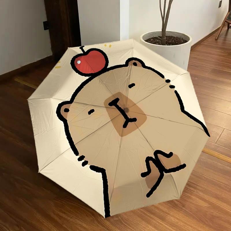 1pc Cute Capybara, Apple Automatic Folding Umbrella, Portable Collapsible Design, 8-Rib Iron Frame, Outdoor Accessory yy250905069
1pc Cute Capybara, Apple Automatic Folding Umbrella, Portable Collapsible Design, 8-Rib Iron Frame, Outdoor Accessory yy250905069