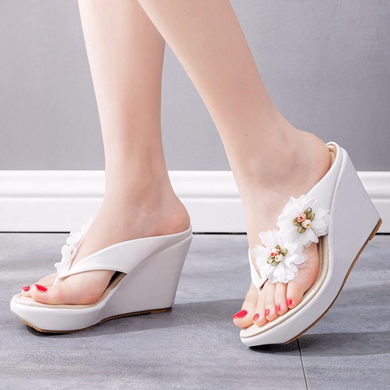 Fashion 9cm Super High Heels Women Platform Slippers Floral Clip Toe Wedges Flipflops Ladies Walking Slip On Slides Beach Trip Sandals 33 белый
Fashion 9cm Super High Heels Women Platform Slippers Floral Clip Toe Wedges Flipflops Ladies Walking Slip On Slides Beach Trip Sandals 33 белый