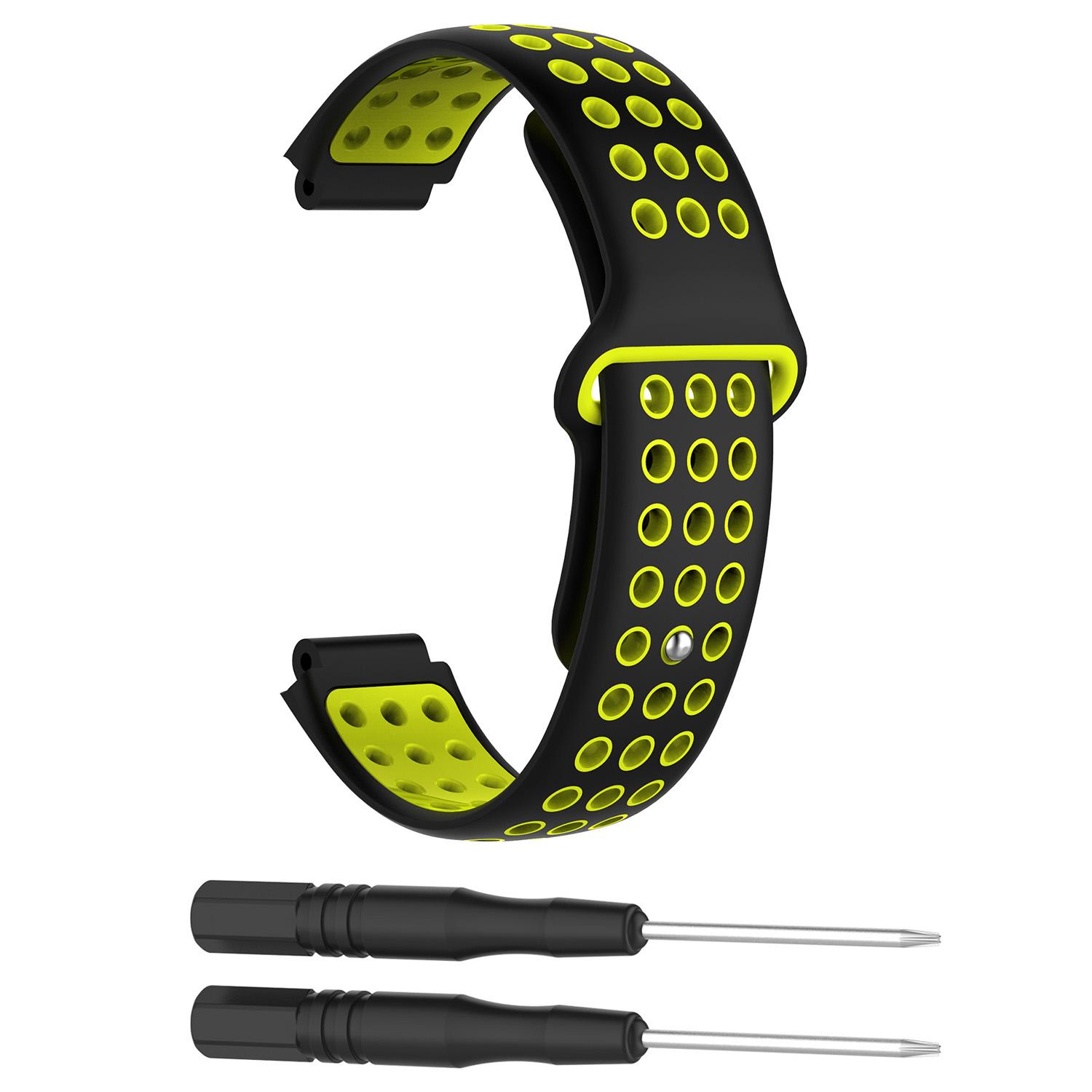 Bi-color Silicone Watch Wrist Band for Garmin Forerunner 220 230 235 630 620 735 645 S20 S60 S50 with Tool Black/Yellowgreen
Bi-color Silicone Watch Wrist Band for Garmin Forerunner 220 230 235 630 620 735 645 S20 S60 S50 with Tool Black/Yellowgreen