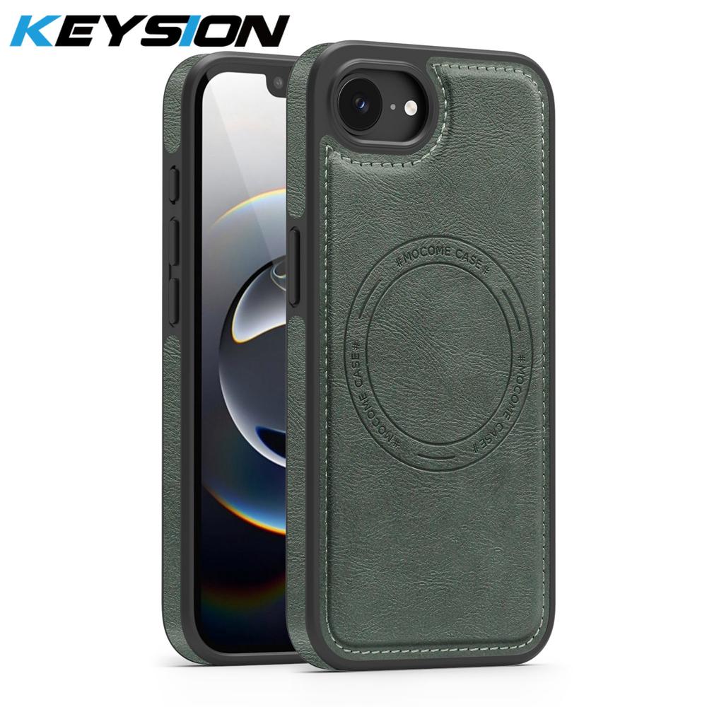 KEYSION Luxury Retro PU Leather Case for MagSafe for iPhone 17e 16e Magnetic Shockproof Phone Back Cover for iPhone 16e 17e 2026 for iPhone 16e зелений
KEYSION Luxury Retro PU Leather Case for MagSafe for iPhone 17e 16e Magnetic Shockproof Phone Back Cover for iPhone 16e 17e 2026 for iPhone 16e зелений