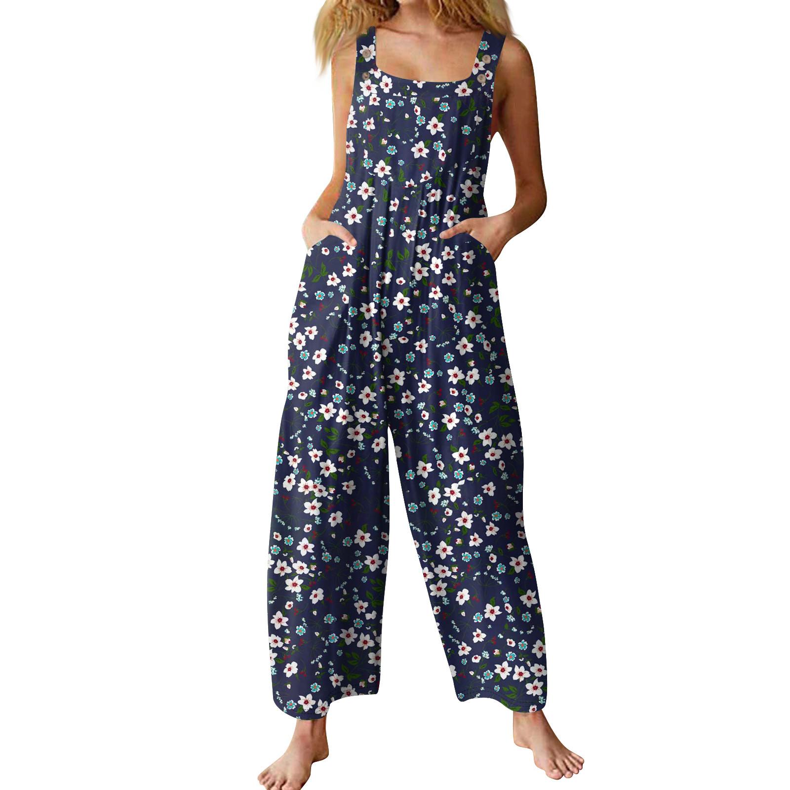 Women s Casual Jumpsuit Sleeveless Popular Floral Print Jumpsuit L
Women s Casual Jumpsuit Sleeveless Popular Floral Print Jumpsuit L