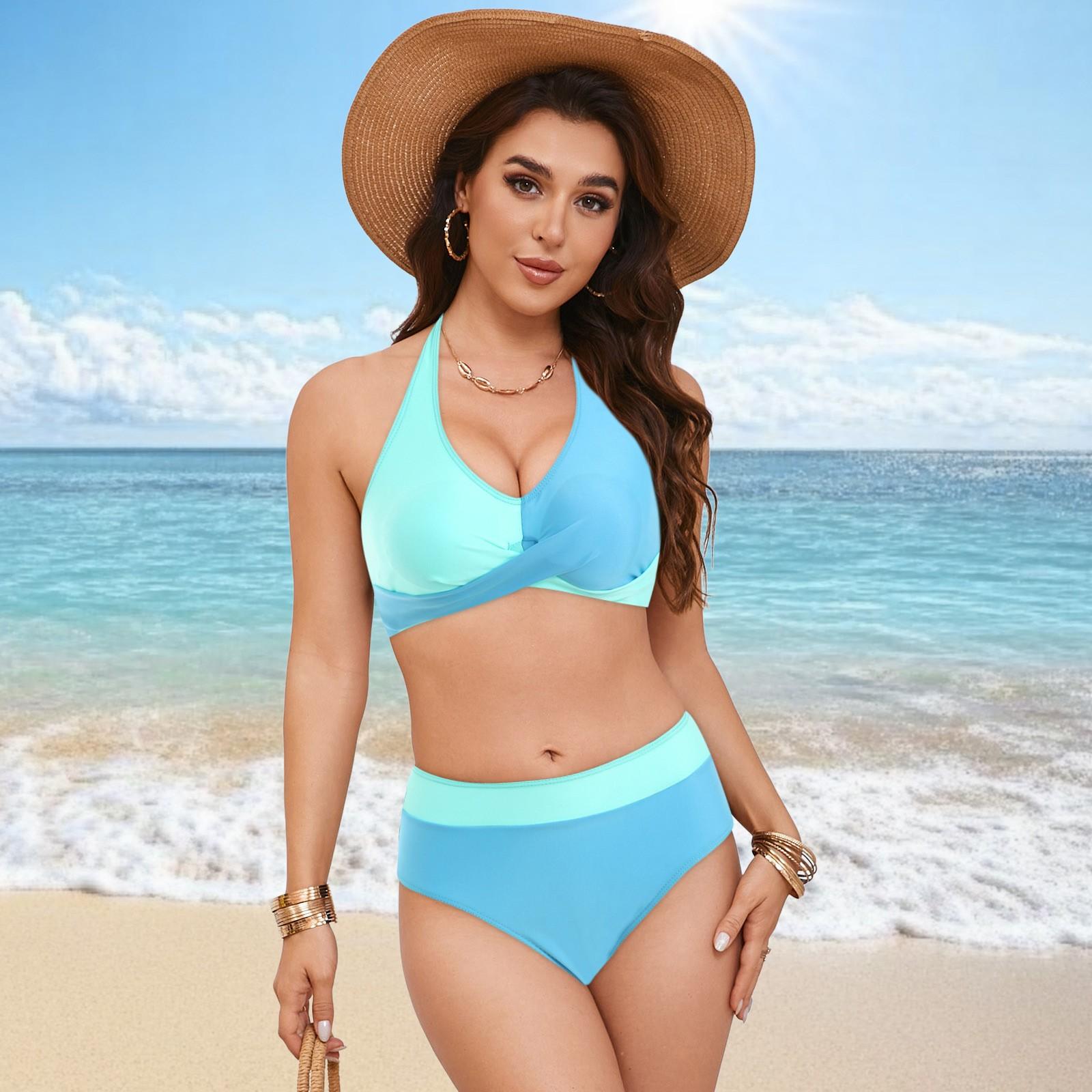 Summer Swimsuit Women Halter Bikini Set High Waist Swimwear Push Up Bikinis Backless Tankini 2 Piece Bathing Suit Beach Wear XXL світло-синій колір
Summer Swimsuit Women Halter Bikini Set High Waist Swimwear Push Up Bikinis Backless Tankini 2 Piece Bathing Suit Beach Wear XXL світло-синій колір