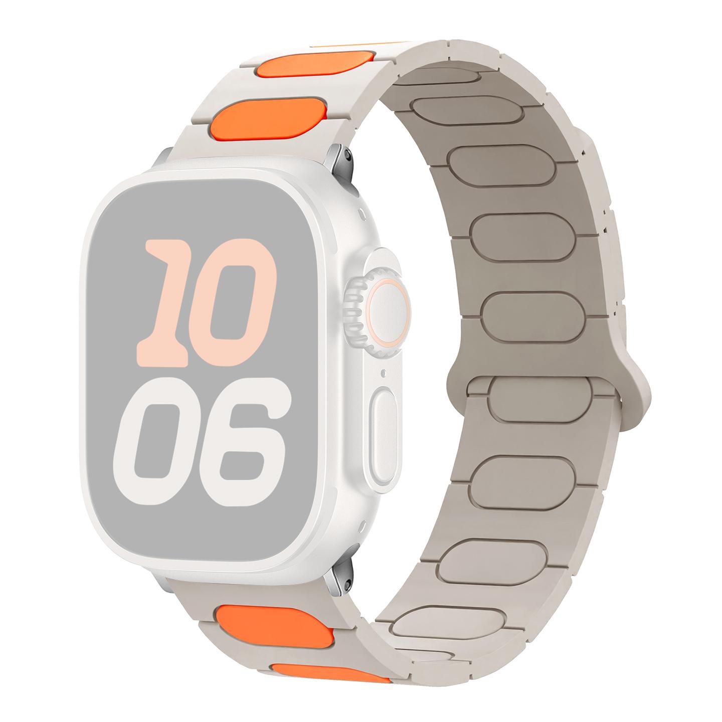 Oval Design Magnetic Strap for Apple Watch Series 11 10 42mm / 9 8 7 41mm / SE3 SE2 SE 6 5 4 40mm / 3 2 1 38mm Silicone Watch Band Dual Color
Oval Design Magnetic Strap for Apple Watch Series 11 10 42mm / 9 8 7 41mm / SE3 SE2 SE 6 5 4 40mm / 3 2 1 38mm Silicone Watch Band Dual Color
