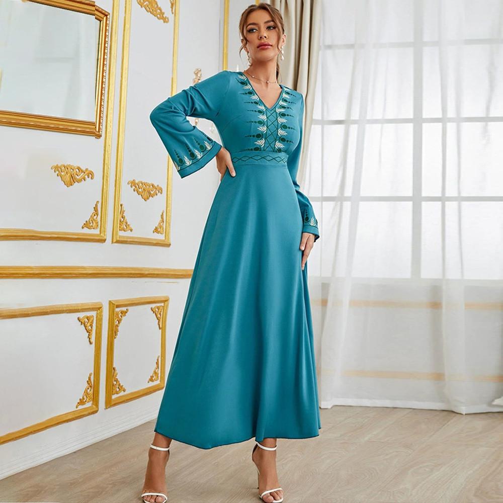 Women Elegant Wedding Evening Cocktail Party Long Sleeves Long Dress Maxi Muslim Middle Eastern Robe Jubah
Women Elegant Wedding Evening Cocktail Party Long Sleeves Long Dress Maxi Muslim Middle Eastern Robe Jubah