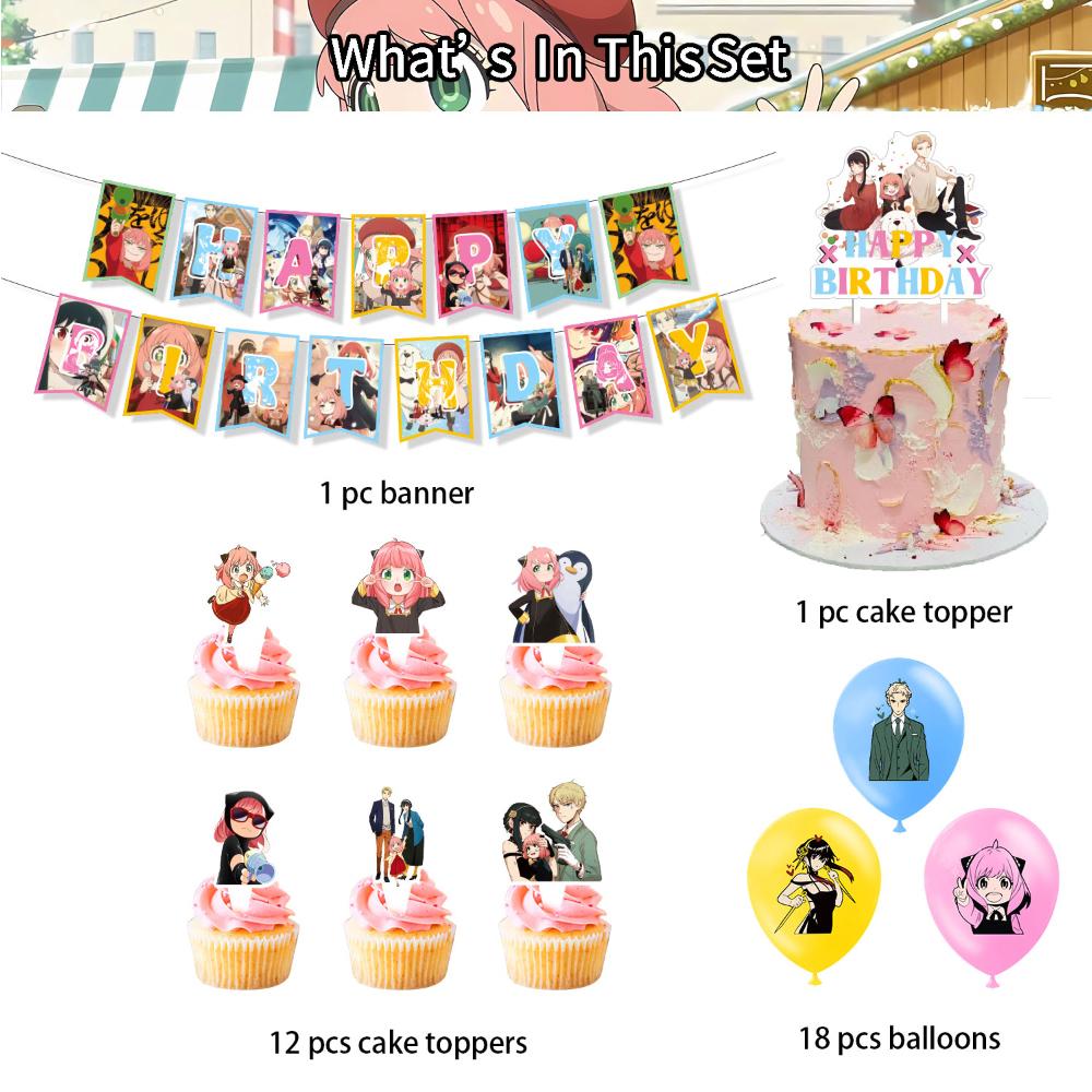 New 32PCS Spy Family Birthday Party Supplies Includes a Banner Cake Toppers Balloons
New 32PCS Spy Family Birthday Party Supplies Includes a Banner Cake Toppers Balloons