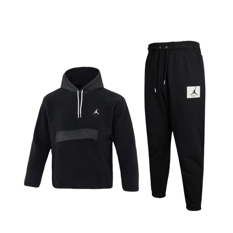 Jordan Color Block Spliced Hooded Long Sleeve Fleece Knit Cuffed Sweatpants Casual Sports Suit Men sweat suit Black DV1587-010+DQ7469-010 M
Jordan Color Block Spliced Hooded Long Sleeve Fleece Knit Cuffed Sweatpants Casual Sports Suit Men sweat suit Black DV1587-010+DQ7469-010 M