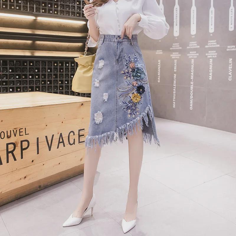 Spring/Summer 2024 Women s Mid-Length Denim Skirt with 3D Floral Tassels XL синий
Spring/Summer 2024 Women s Mid-Length Denim Skirt with 3D Floral Tassels XL синий