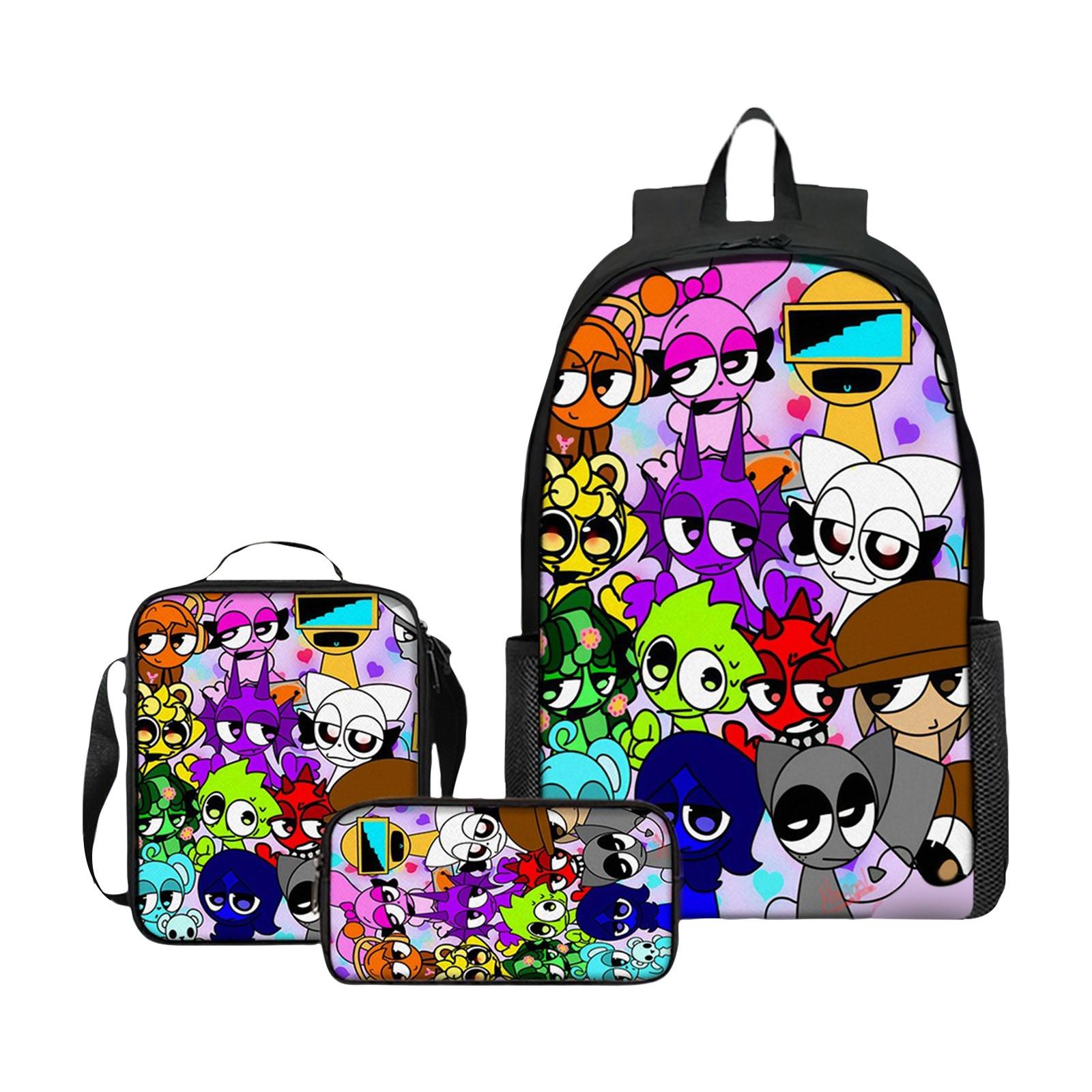 Аниме Периферийный Рюкзак с Принтом, Персонализированная Сумка для Хранения Рюкзака, 1 шт., One Size чёрный