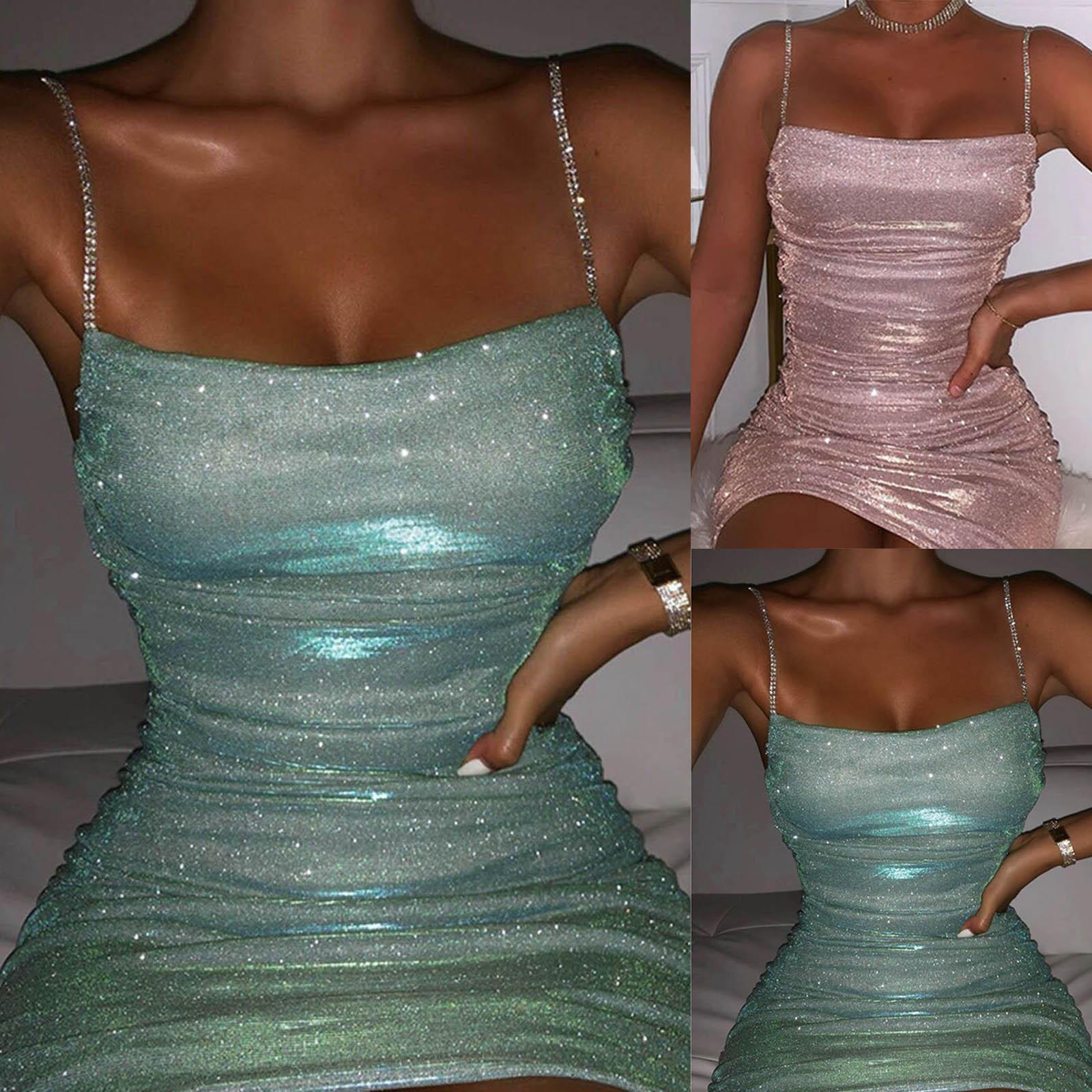 Женское сексуальное однотонное клубное вечернее облегающее платье без рукавов с цепочкой и открытой спиной 
Женское сексуальное однотонное клубное вечернее облегающее платье без рукавов с цепочкой и открытой спиной