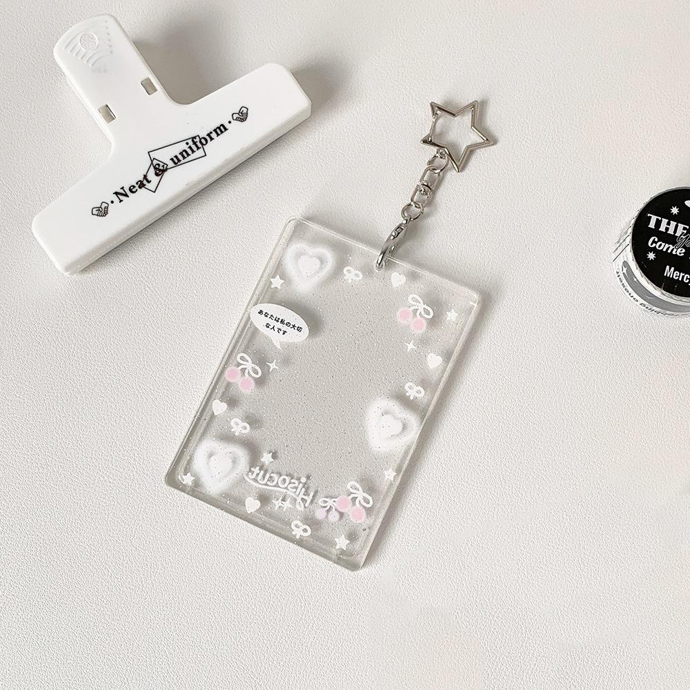1pc Colorful Graffiti Love Transparent Glitter Card Sleeve Three-inch Small Card Card Brick Key Chain Pendant Photo Protector
1pc Colorful Graffiti Love Transparent Glitter Card Sleeve Three-inch Small Card Card Brick Key Chain Pendant Photo Protector