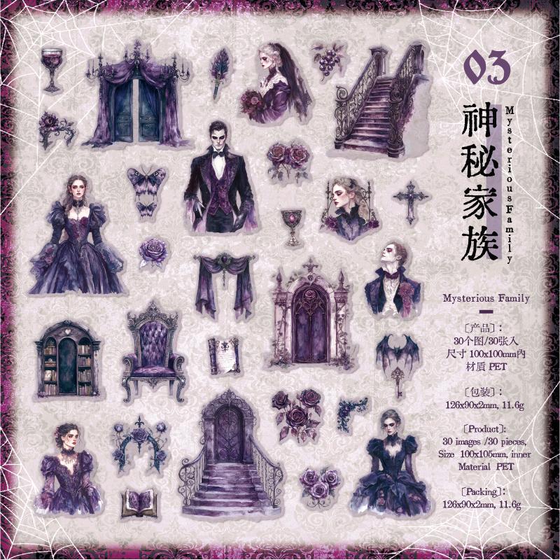 Journal GO 30pcs Night Falls Vintage Dark Flower Character Collage PET Sticker Creative DIY Journal Scrapbooking Decals
Journal GO 30pcs Night Falls Vintage Dark Flower Character Collage PET Sticker Creative DIY Journal Scrapbooking Decals