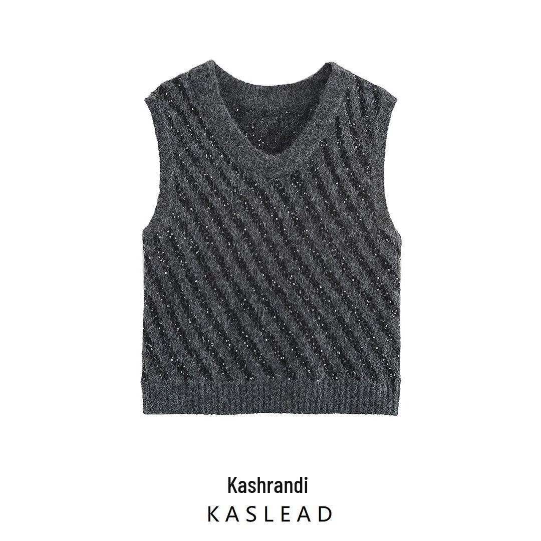 Spring 2025 Women s European V-neck Striped Lurex Knit Sleeveless Vest One Size темно-серого
Spring 2025 Women s European V-neck Striped Lurex Knit Sleeveless Vest One Size темно-серого