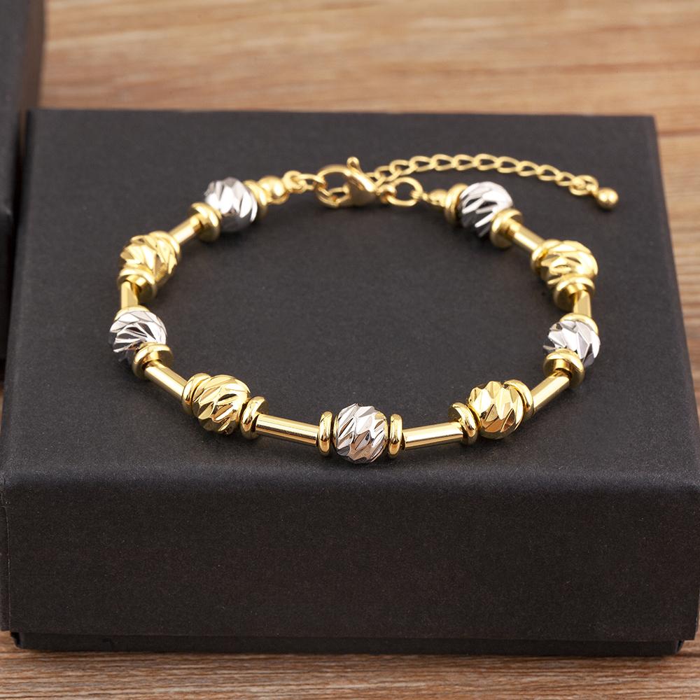 Nidin High Quality Personality Design Copper Round Beads Hand Bracelets For Female Girl Birthday Party Fashionable Jewelry Gifts
Nidin High Quality Personality Design Copper Round Beads Hand Bracelets For Female Girl Birthday Party Fashionable Jewelry Gifts