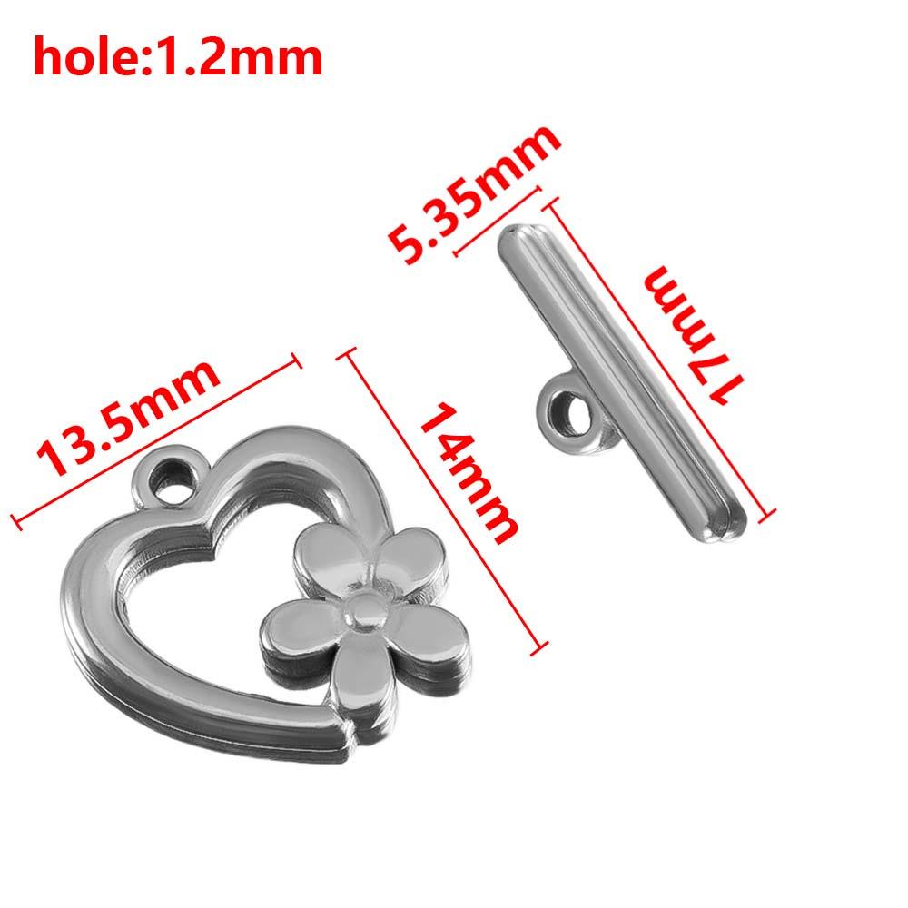 5Sets Heart OT Clasp Stainless Steel Toggle Clasps Bar Connector for DIY Jewelry Making Bracelet Hooks Crafts Necklaces Supplies 5 sets
5Sets Heart OT Clasp Stainless Steel Toggle Clasps Bar Connector for DIY Jewelry Making Bracelet Hooks Crafts Necklaces Supplies 5 sets